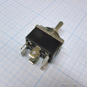 KN3(C)-223AP-B3, тумблер (ON)-OFF-(ON) 2 группы контактов - клеммы