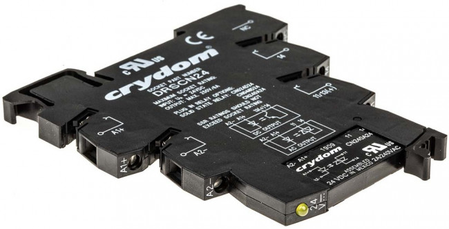 DRA-CN240A24, Реле: полупроводниковое, Uупр: 24ВDC, 2А, макс.240ВAC, DIN, IP67