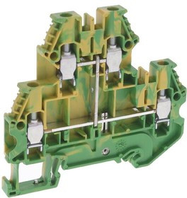 XW5G-S4.0-1.1-2, DIN Rail Terminal Blocks GroundTB Screw 4.0mm, 1:1 2tier