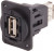 Straight, Panel Mount, Socket Type A to A 2.0 USB Connector Straight, Panel Mount, Socket Type A to A 2.0 USB Connector