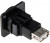 Straight, Panel Mount, Socket Type A to A 2.0 USB Connector Straight, Panel Mount, Socket Type A to A 2.0 USB Connector