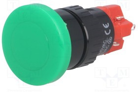 V16-21M-12G, Переключатель кнопочный 2 SPDT зеленый