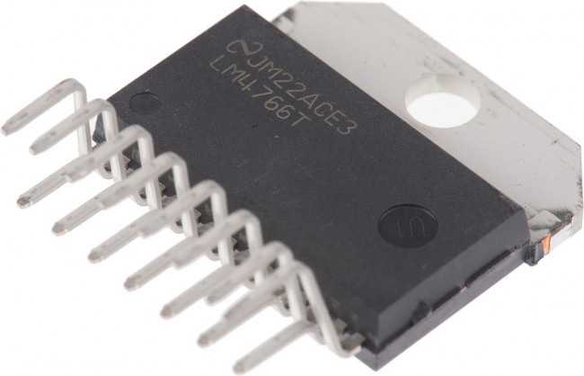 LM4766T/NOPB, Мощный усилитель НЧ с функцией "Mute", 2 х 40Вт, 8 Ом, 20/60В, [HZIP-15]