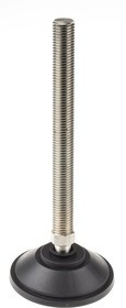 A095/002, M20 PA Reinforced Nylon Adjustable Foot, 2000kg Static Load Capacity 10° Tilt Angle