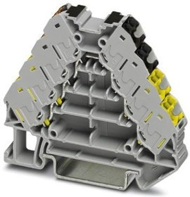3270185, DIN Rail Terminal Blocks FTRV 4-FE /BKYE