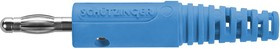FK 8 S NI / BL, Вилка, "банан" 4мм, 32А, 60ВDC, синий, Диам.кабеля макс 2,8мм