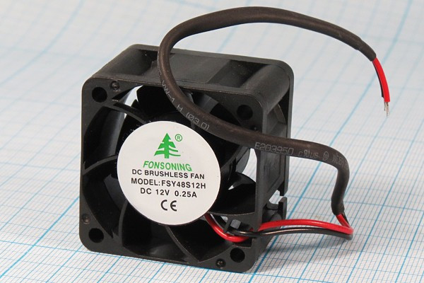 Вентилятор постоянного тока 12 Вольт, подшипник скольжения, 10000 об/мин; №ВН370S вент 40x40x28\ 12В\0,25А\2L\ ПС\FSY48S12H\ Вентилятор постоянного тока 12 Вольт, подшипник скольжения, 10000 об/мин; №ВН370S вент 40x40x28\ 12В\0,25А\2L\ ПС\FSY48S12H\