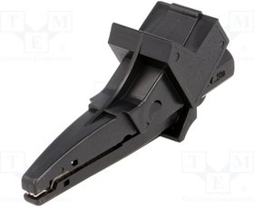 PJ5004-LM-IEC-B, Зажим "крокодил", 20А, 1кВDC, черный, Диап.захвата: макс.25мм