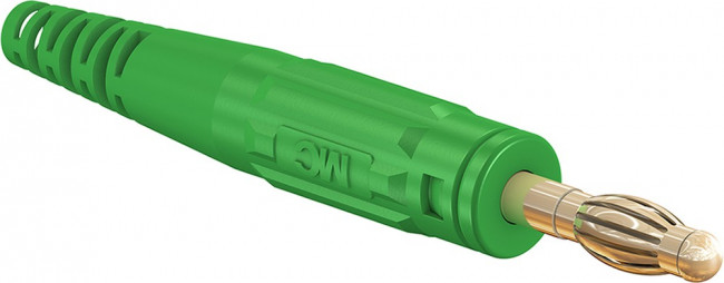 64.9195-25, Green Male Banana Plug, 4 mm Connector, Screw Termination, 32A, 30 V, 60V dc, Nickel Plating