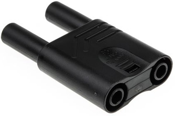 932200100, Black Male Banana Plug, 4 mm Connector, 32A, 1000V ac/dc, Nickel Plating