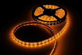 Лента светодиодная 12В, 1 штука=5см=3 светодиода, цвет желтый, мощность 14,4Вт/м, SMD5050, IP68; №14320Y СДЛ\лента\ 12В\жел\14,4Вт/м\SMD5050