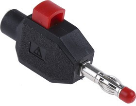 22.3006-21, Black Male Banana Plug, 4 mm Connector, Clamp Termination, 10A, 30 V, 60V dc, Nickel Plating