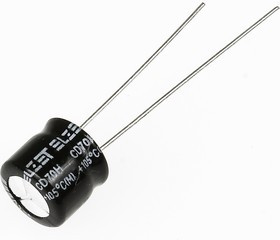 ECAP (К50-35 мини), 10 мкФ, 10 В, 105°, 4X5мм, Конденсатор электролитический алюминиевый миниатюрный