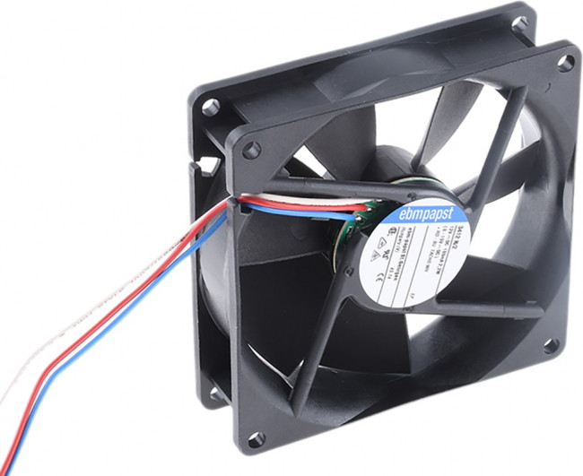 3412N/2, Вентилятор осевой, 92х92х25мм,12В, DC, 2.2Вт, качения, 2700об/мин, 3 провода 3412N/2, Вентилятор осевой, 92х92х25мм,12В, DC, 2.2Вт, качения, 2700об/мин, 3 провода