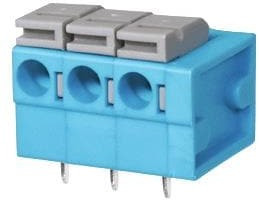 TBL004-508-18BE-2GY, Fixed Terminal Blocks Terminal block, screwless, 5.08, Horizontal, 18 Blue w Grey button