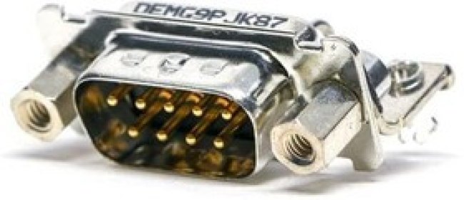 DEMG9PJK87, D-Sub Standard Connectors DSUB 9M PCB RA G GF TIN