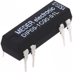 DIP05-1C90-51L, Реле: герконовое, SPDT, Uобмотки: 5ВDC, 0,5А, макс.100ВDC, 125мВт