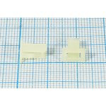 Патрон для светодиода 5х2мм, белый пластик, HLL0205;№5602 W держатель светодиода\ \\\бел пл\HLL0205