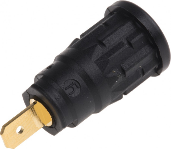 972361100, Black Female Banana Socket, 4 mm Connector, 24A, 1000V ac/dc, Gold Plating