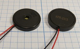 Излучатель звука пьезокерамический без генератора (1~30)В, Резонансная 4кГц зп 23x 4\1~30\\ 4,0\2L15