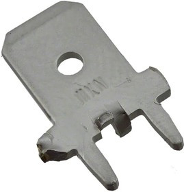 197054203, 19705 Uninsulated Male Spade Connector, PCB Tab, 6.35 x 0.81mm Tab Size