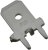 197054203, 19705 Uninsulated Male Spade Connector, PCB Tab, 6.35 x 0.81mm Tab Size