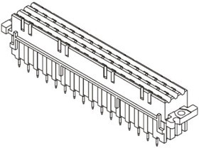 09062482835, Harting 09 06 48 Way 5.08mm Pitch, Type F Class C1, 3 Row, Straight DIN 41612 Connector, Socket