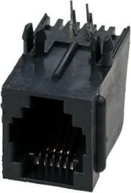 TJ3B-6P4C (05-1113), Розетка RJ14 телефонная на плату тип 3B