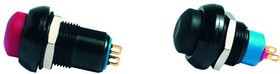 IPR3SAD5104, Push Button Switch, Momentary, Panel Mount, 13.6mm Cutout, SPST, 28V dc, IP67
