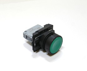 КМЕ4101м (зел.), Выключатель кнопочный зеленый без фиксации ON-(OFF) 10A/660VAC
