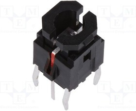 ML5-H03K-RQA, Микропереключатель TACT, SPST-NO, Пол: 2, 0,05A/12ВDC, THT, LED