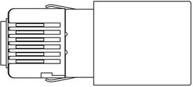 937-SP-360606-A152, Modular Connectors / Ethernet Connectors Modular Plug Standard 6P 6C Shielded .025-.031 Conductors