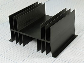 Охладитель (радиатор охлаждения) 100x123x 64, тип M01, аллюминий, HS135-100, черный