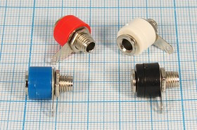 Клемма приборная 4мм, красная; №9890 R клемма приб 4,0\разъём\кр\11x15\ пл\Ni\QZ10-0061Al