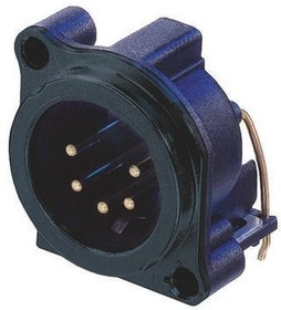 NC5MBH-B, Through Hole XLR Connector, Right Angle, Male, 50 V ac, 5 Way, Gold over Nickel Plating
