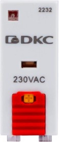 Реле одиночное 230В AC 1 перекидн. контакт тестовая кнопка DKC IR-230AC-1CO-D