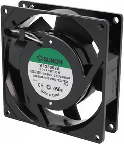 SF23092A2092HBT, Вентилятор осевой, 230В AC, 92x92x25мм, 51(±7%)куб.м/ч, 37дБА