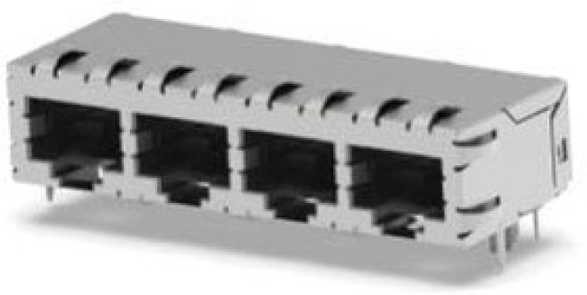 6339167-2, Modular Connectors / Ethernet Connectors 1X4 SE TH SHD STD C5 RJ45