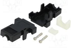 CCOV09-SN-BK, Корпус: для разъемов D-Sub, D-Sub 9pin, D-Sub HD 15pin, прямой