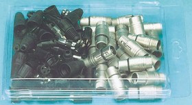 NC4MXX-D25, Cable Mount XLR Connectors, Male, 50 V, 4 Way, Silver over Nickel Plating