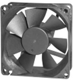 Вентилятор 80x80x25, напряжение 12В, ток 0,14А, выводы 2L, подшипник скольжения, RQD8025MS, Tidar