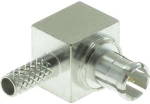 R213182007W, RF Connectors / Coaxial Connectors MCX / RIGHT ANGLE PLUG CRIMP TYPE CABLE 2.6/75 S