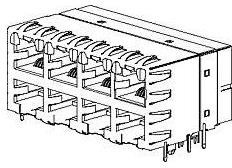44170-0001, Modular Connectors / Ethernet Connectors RA 8/8/8 STACKED shielded w/lightpipe 44170-0001, Modular Connectors / Ethernet Connectors RA 8/8/8 STACKED shielded w/lightpipe