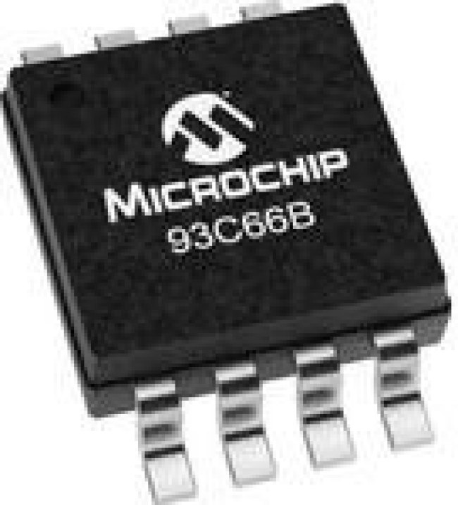 93C66B-I/MS, EEPROM, 4 Кбит, 256 x 16бит, Serial Microwire, 2 МГц, MSOP, 8 вывод(-ов)