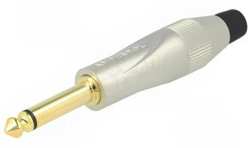 TM2PNJ-AU, Вилка, Jack 6,3мм, "папа", mono, Кол-во полюс: 2, прямой, на провод