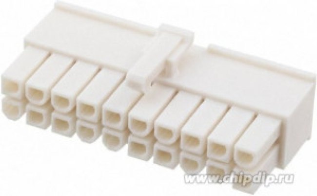 0039012200, Вилка, провод-провод/плата, "мама", Mini-Fit Jr, 4,2мм, PIN: 20