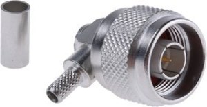 R161182000W, Plug Cable Mount N Connector, 50, Crimp Termination, Right Angle Body R161182000W, Plug Cable Mount N Connector, 50, Crimp Termination, Right Angle Body
