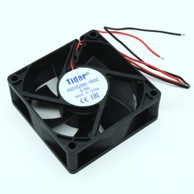 RQD 7025MS 12VDC, (70*70*25 12V), Вентилятор 12В 70x70х25мм, 3800 об/мин., 52.8м3/час, 32дБ, подшипник скольжения, тип вывода - провод