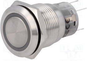 V19-21R-12R-S, Переключатель: антивандальный, Пол: 2, SPDT, 0,5A/220ВAC, 1A/24ВDC