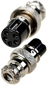 1-561-5, разъем MIC-16 5 Pin, "гнездо", металл на кабель